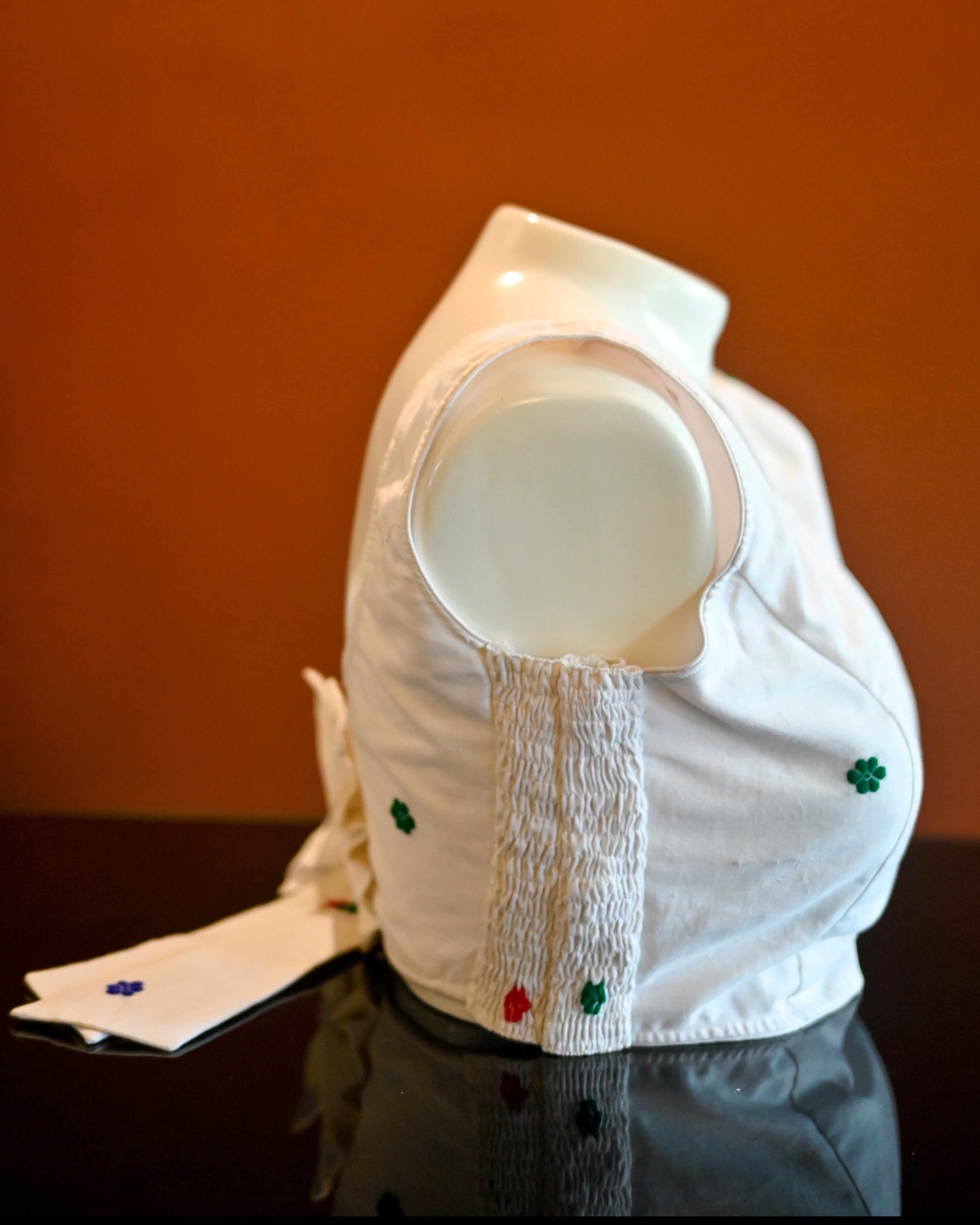BOAT NECK STRETCHLINE BLOUSE IN BUTA DESIGN